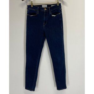 Frame le high skinny dark wash jeans 28